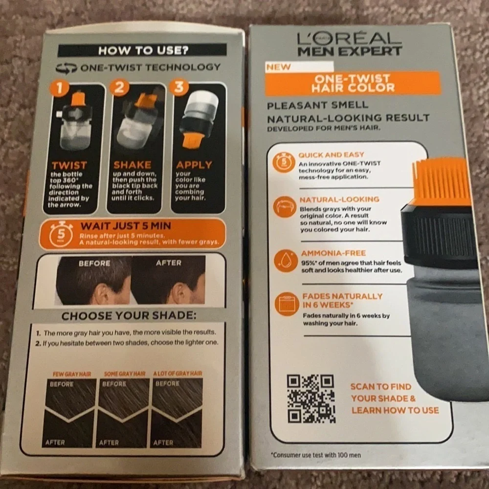 L’Oreal Men’s Expert Hair Color Bundle for Brown Hair Gray Coverage Beauty Aid